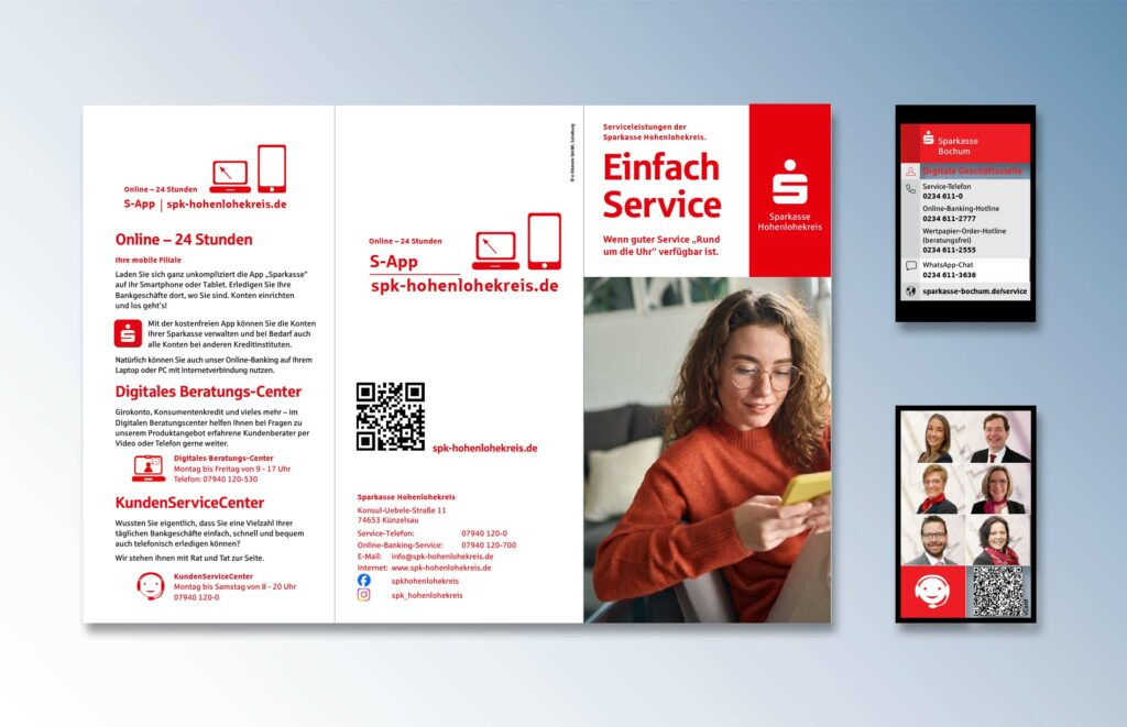 Beispiele für Produkte zur Bewerbung von Services