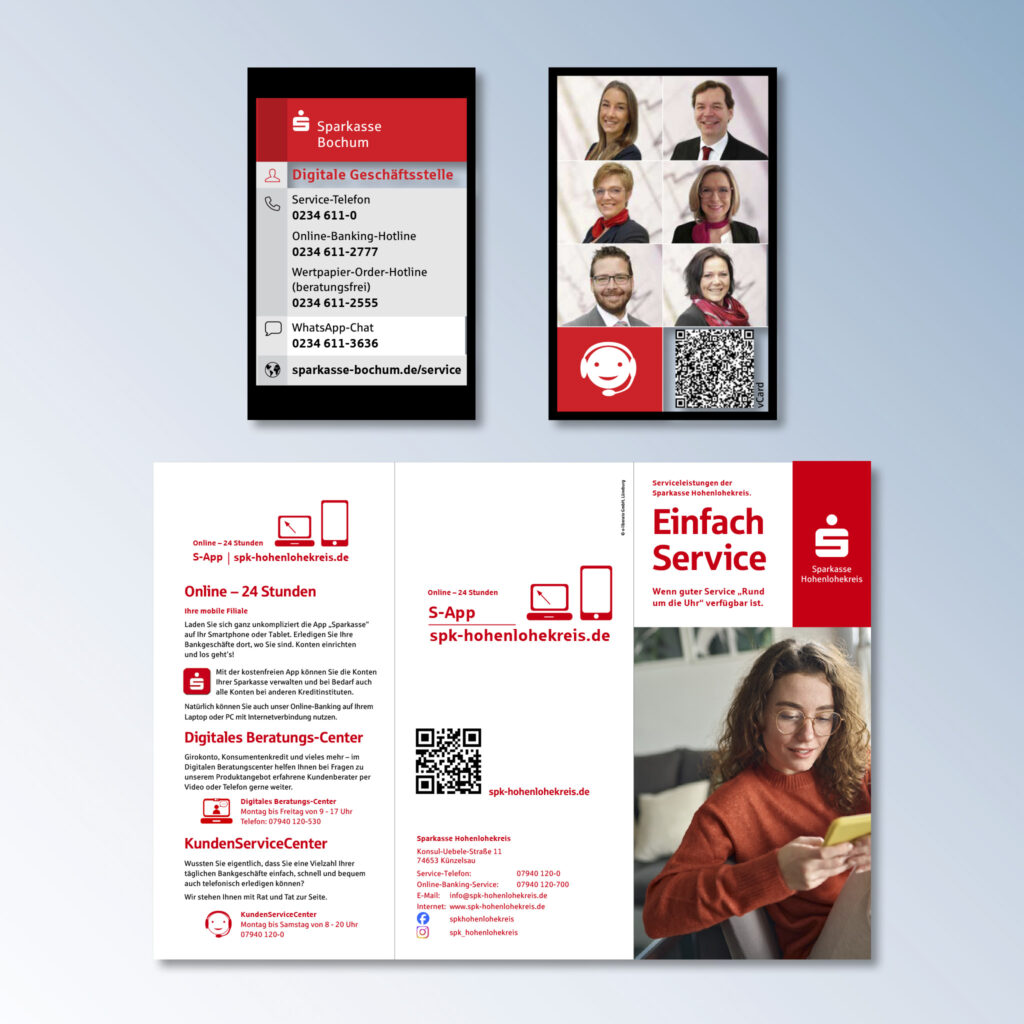 Beispiele für Produkte zur Bewerbung von Services